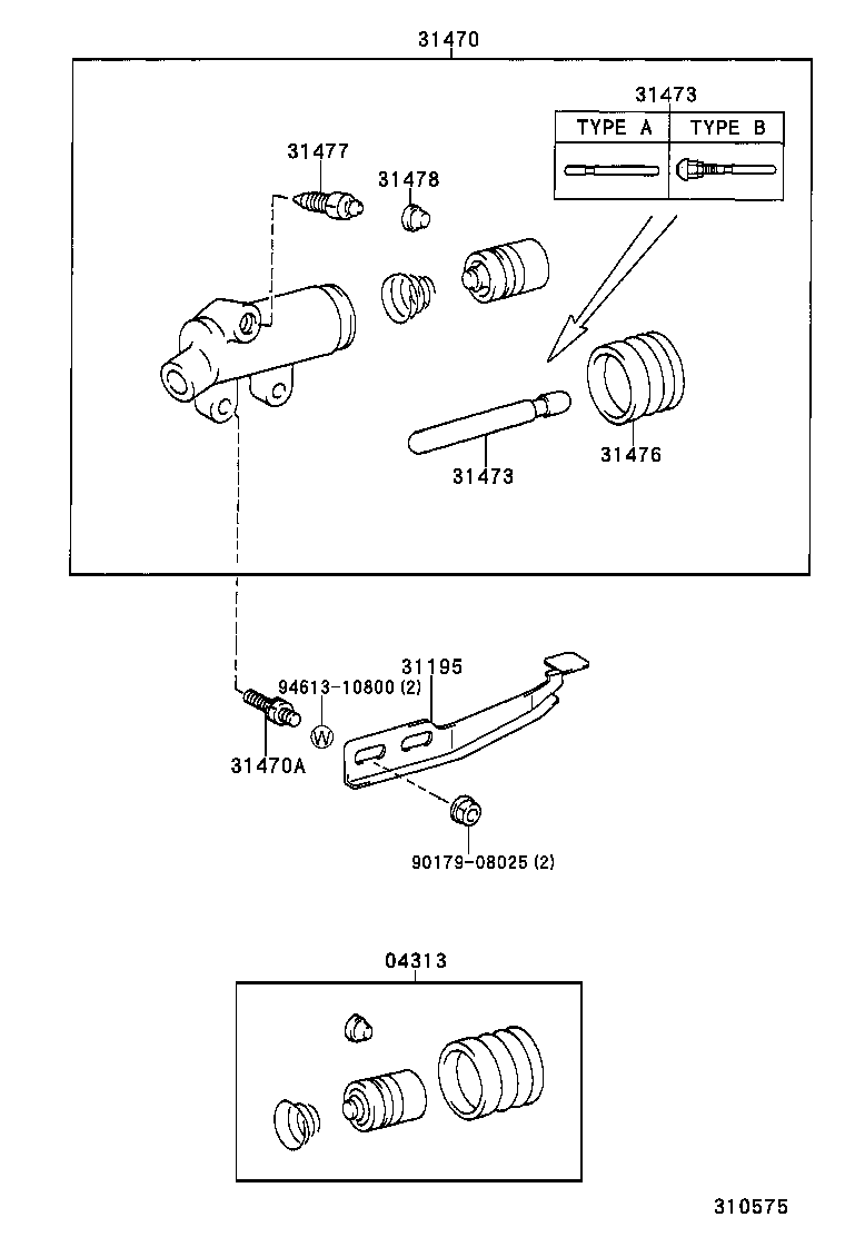  DYNA TOYOACE |  CLUTCH RELEASE CYLINDER