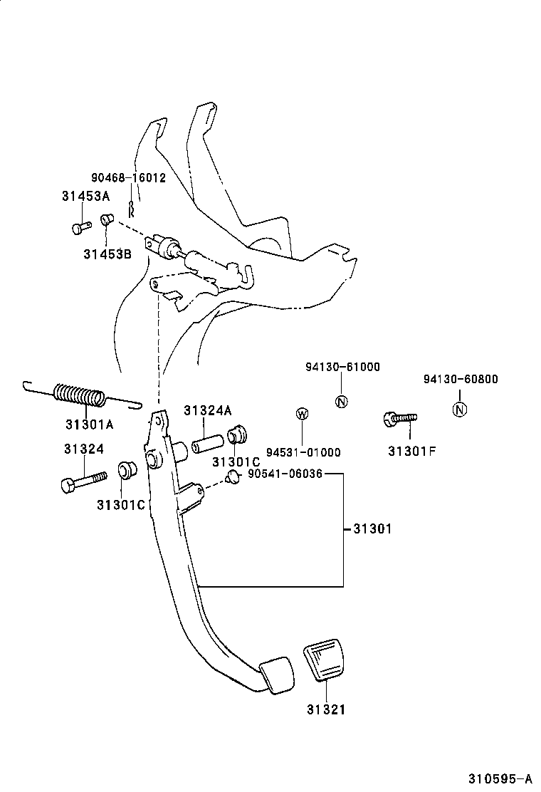  LITE TOWNACE |  CLUTCH PEDAL FLEXIBLE HOSE