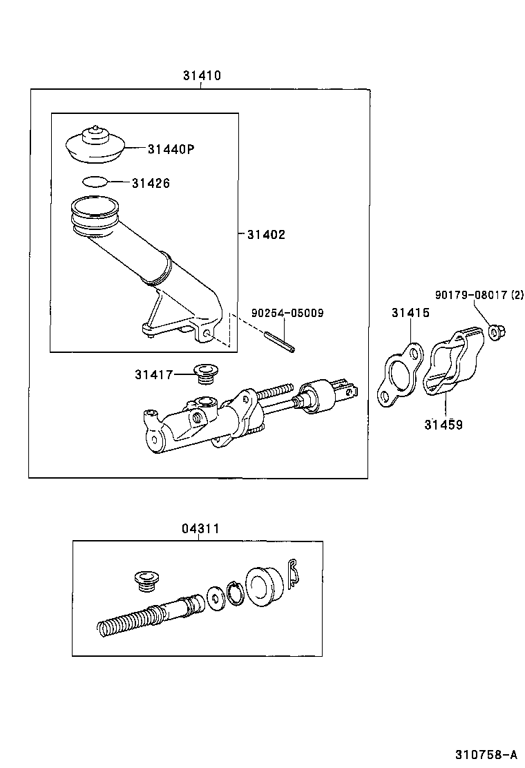  MARK 2 MARK 2 BLIT |  CLUTCH MASTER CYLINDER