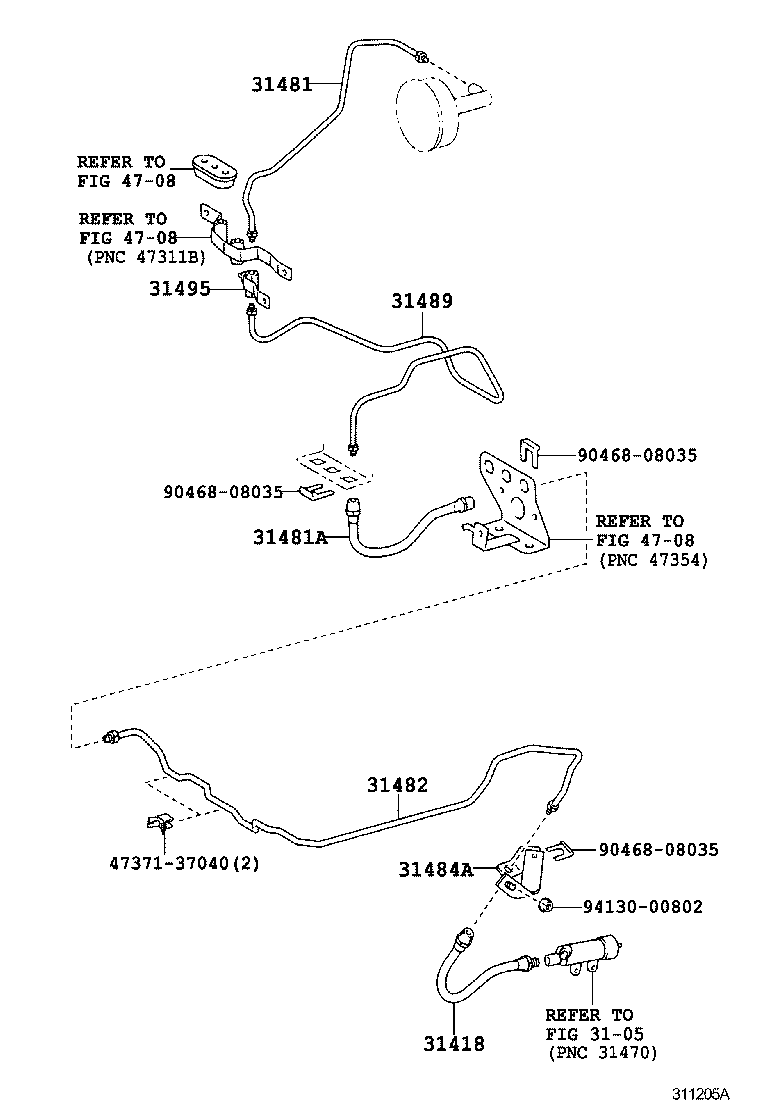  DYNA TOYOACE HV |  CLUTCH PEDAL FLEXIBLE HOSE