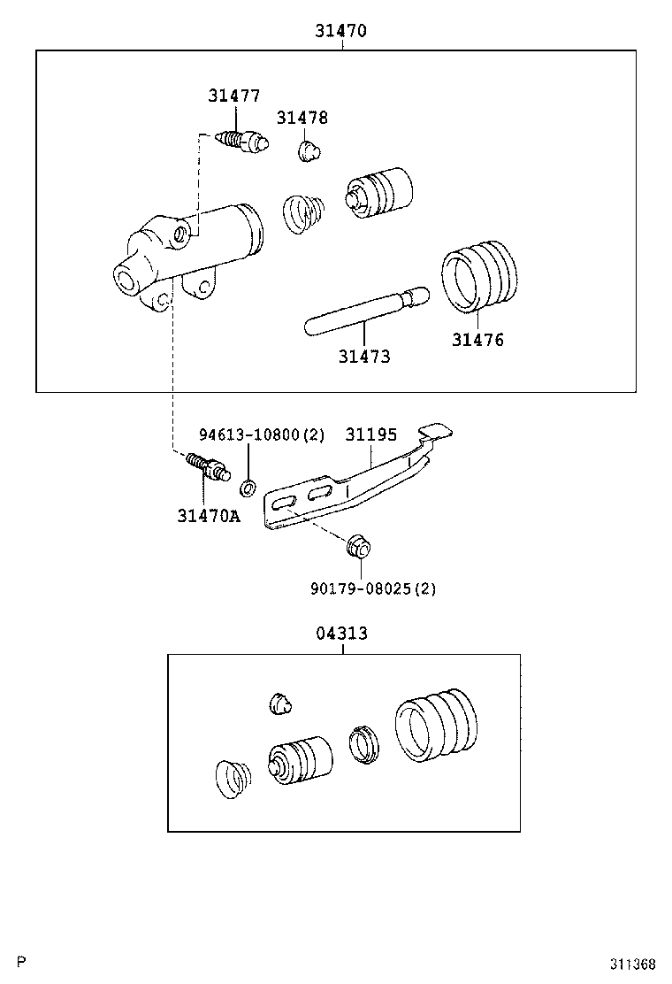  DYNA TOYOACE HV |  CLUTCH RELEASE CYLINDER