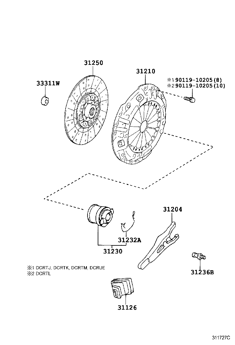DYNA TOYOACE | CLUTCH RELEASE FORK