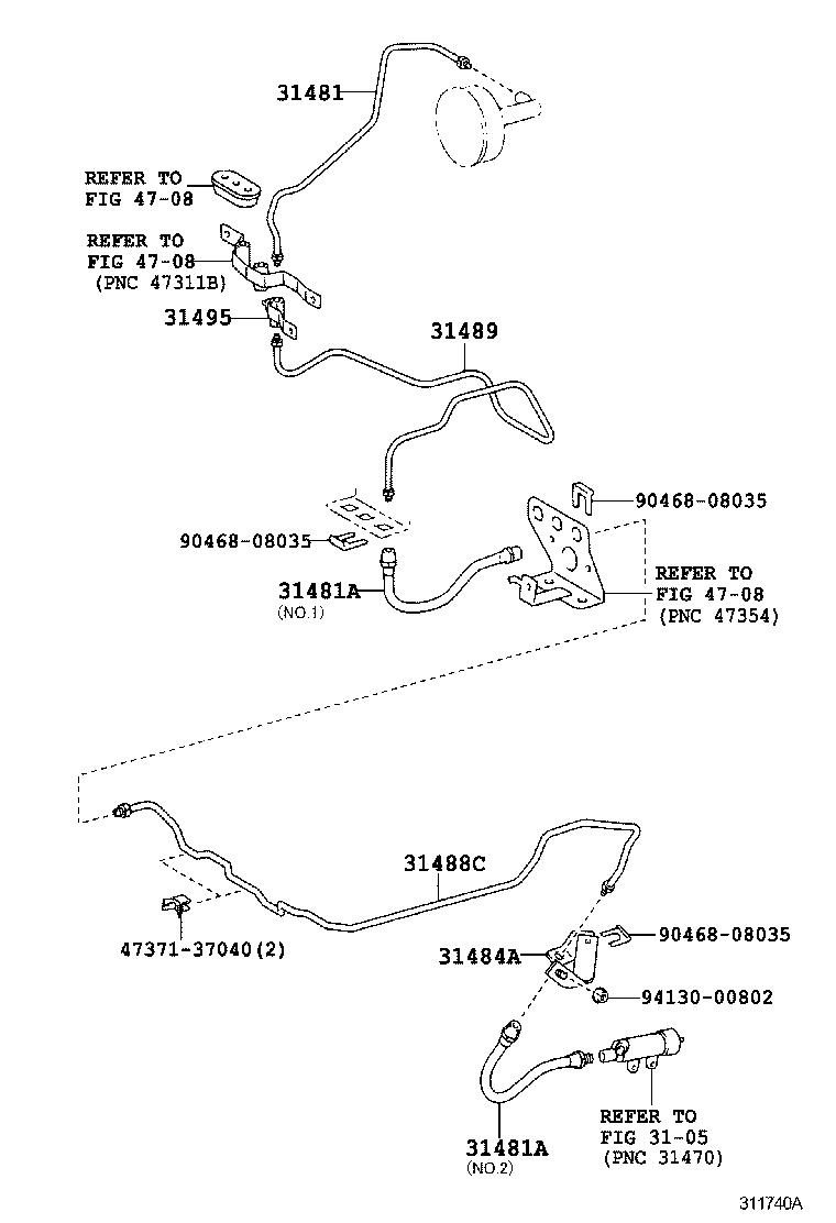  DYNA TOYOACE HV |  CLUTCH PEDAL FLEXIBLE HOSE