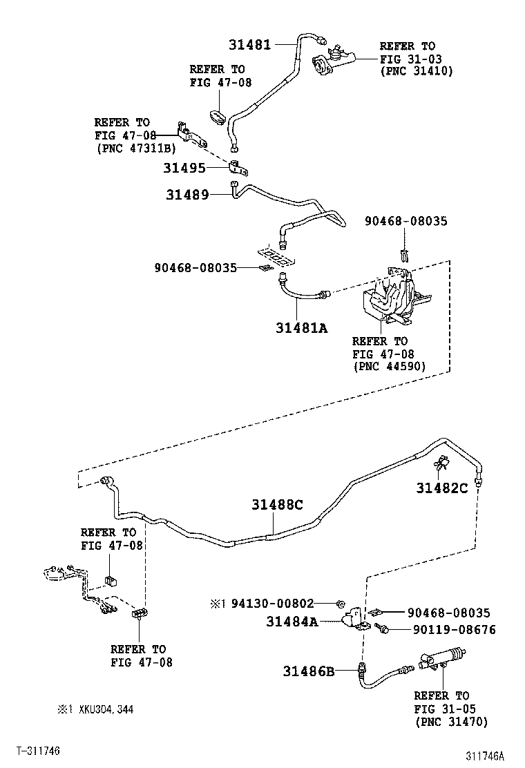  DYNA TOYOACE HV |  CLUTCH PEDAL FLEXIBLE HOSE