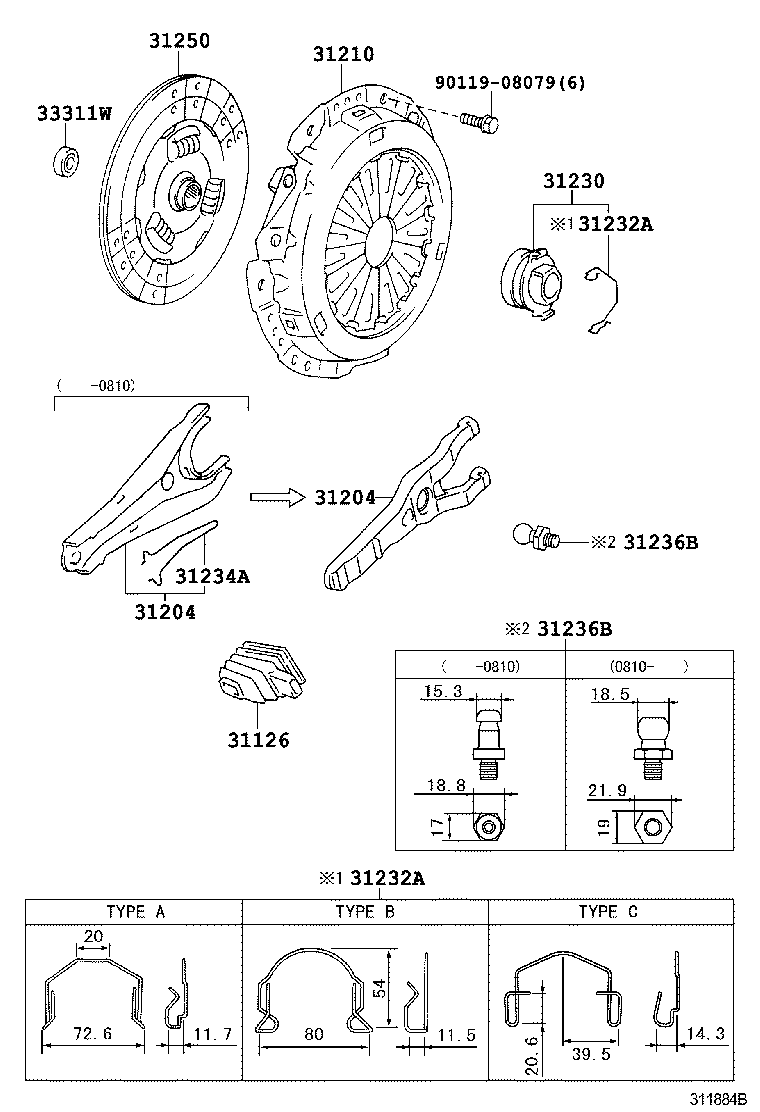  DYNA TOYOACE |  CLUTCH RELEASE FORK