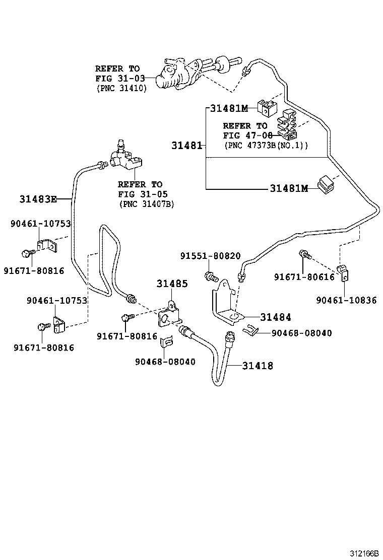  AURIS |  CLUTCH PEDAL FLEXIBLE HOSE