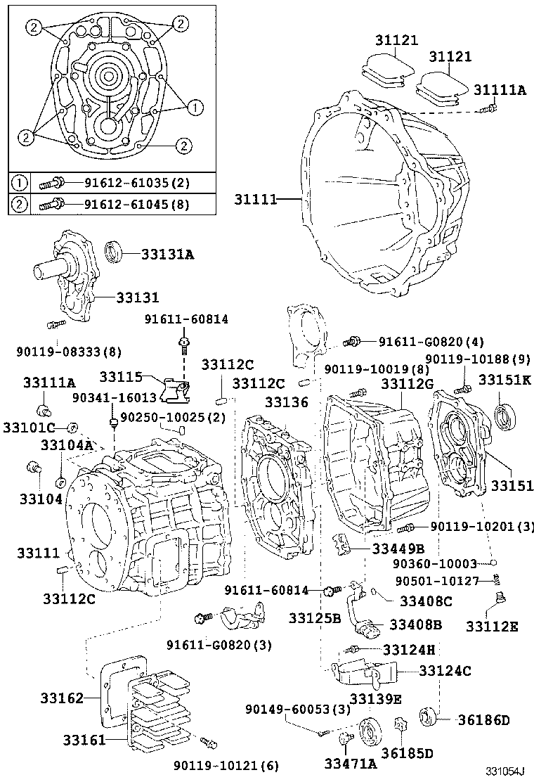  DYNA TOYOACE |  CLUTCH HOUSING TRANSMISSION CASE MTM