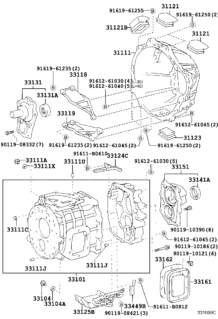  DYNA TOYOACE |  CLUTCH HOUSING TRANSMISSION CASE MTM