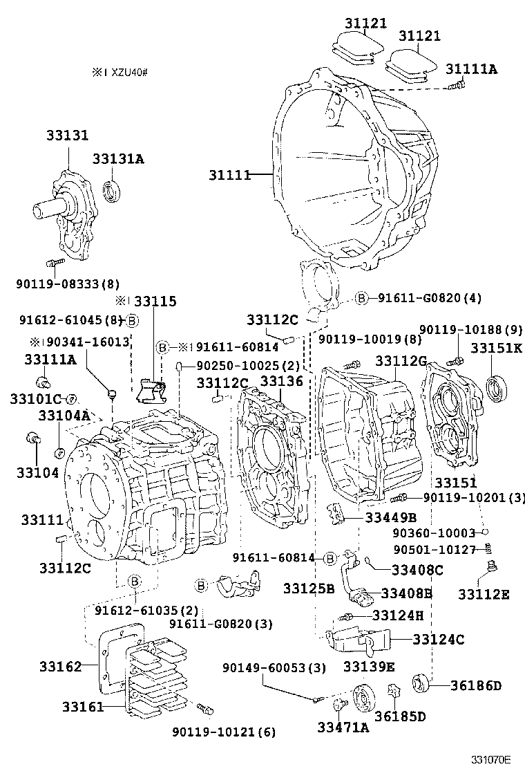  DYNA TOYOACE |  CLUTCH HOUSING TRANSMISSION CASE MTM