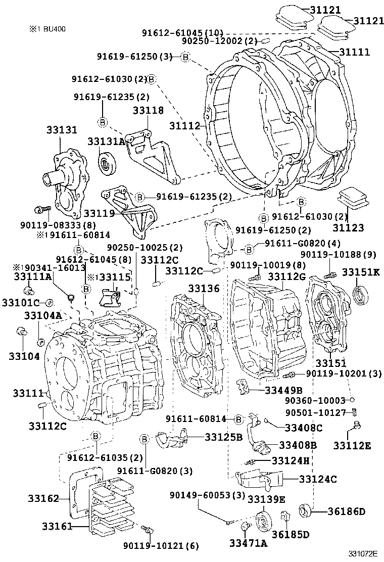  DYNA TOYOACE |  CLUTCH HOUSING TRANSMISSION CASE MTM