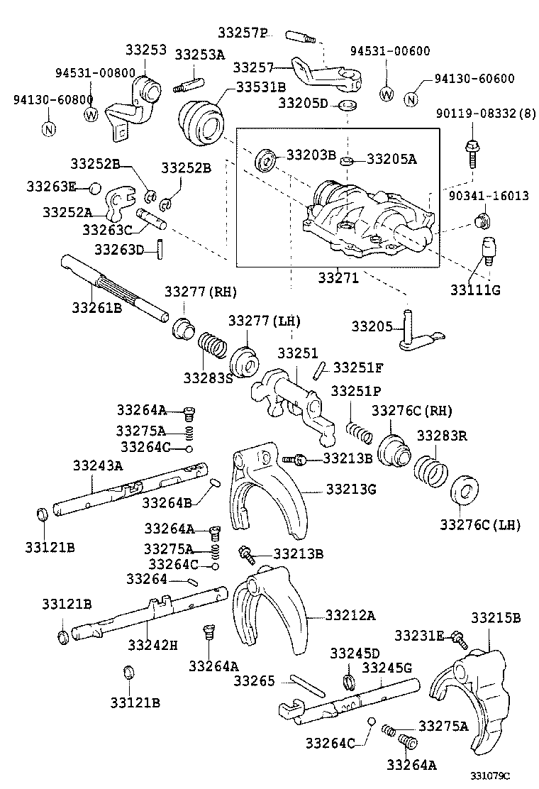  DYNA TOYOACE |  GEAR SHIFT FORK LEVER SHAFT MTM