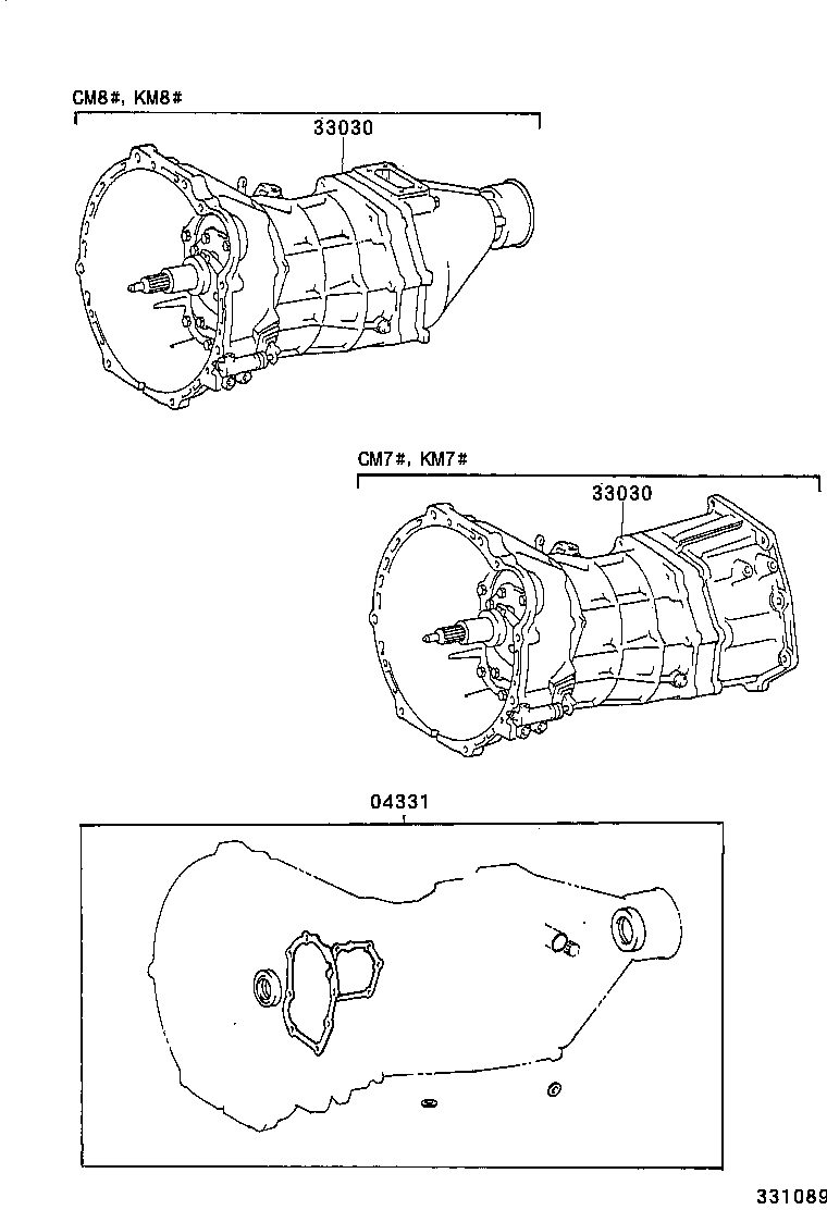  LITE TOWNACE |  TRANSAXLE OR TRANSMISSION ASSY GASKET KIT MTM