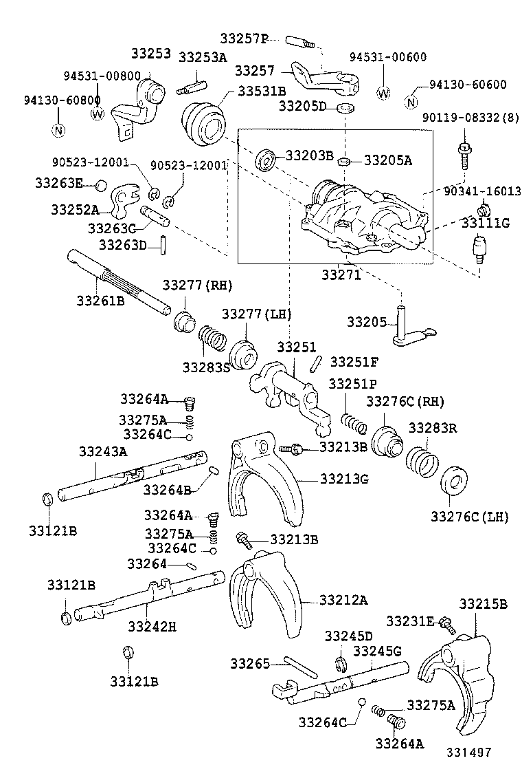  DYNA TOYOACE |  GEAR SHIFT FORK LEVER SHAFT MTM