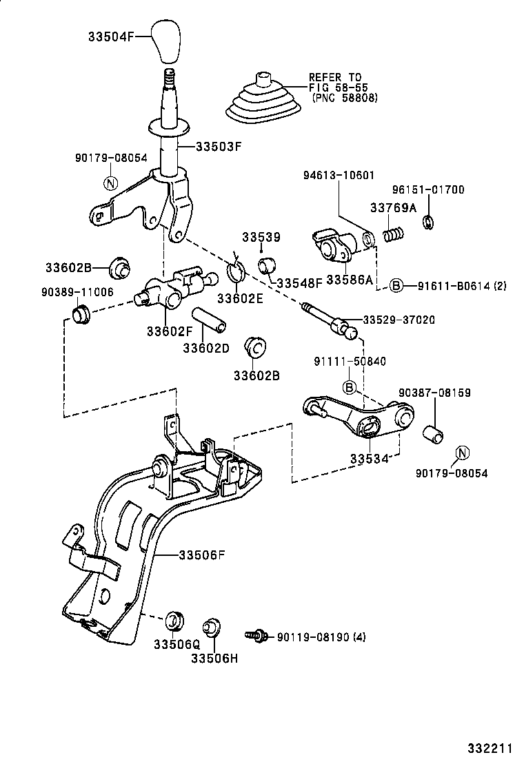  DYNA TOYOACE HV |  SHIFT LEVER RETAINER