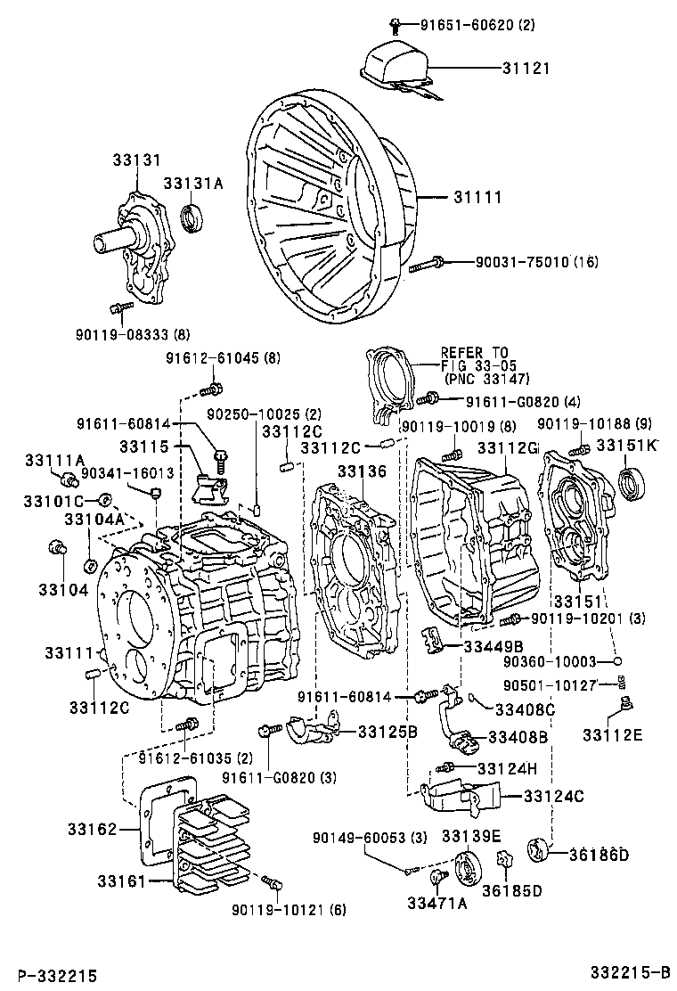  DYNA TOYOACE HV |  CLUTCH HOUSING TRANSMISSION CASE MTM