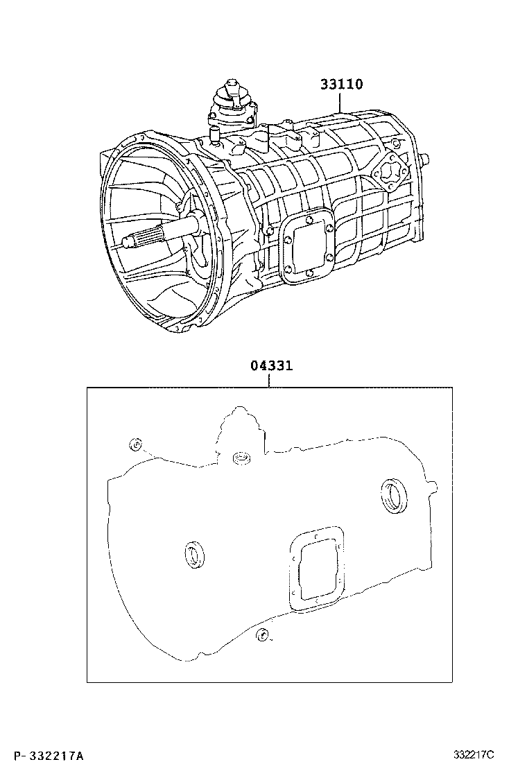  DYNA TOYOACE |  TRANSAXLE OR TRANSMISSION ASSY GASKET KIT MTM