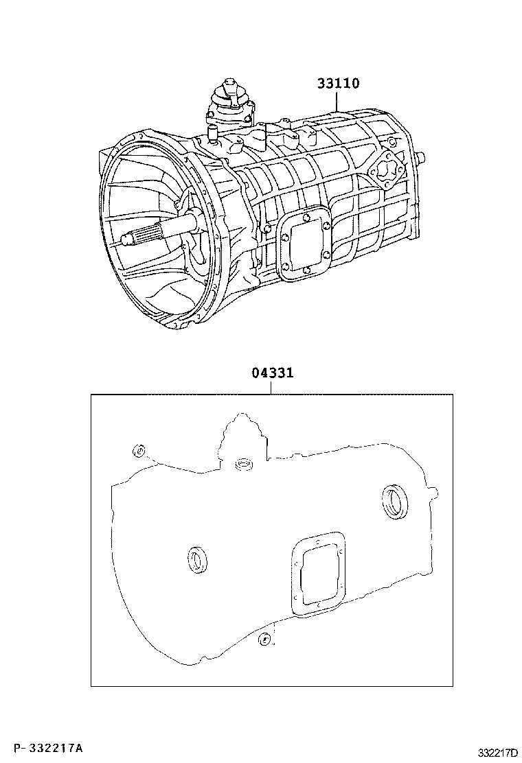  DYNA TOYOACE |  TRANSAXLE OR TRANSMISSION ASSY GASKET KIT MTM
