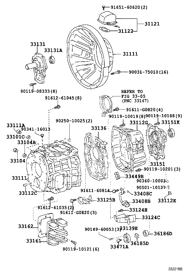  DYNA TOYOACE HV |  CLUTCH HOUSING TRANSMISSION CASE MTM