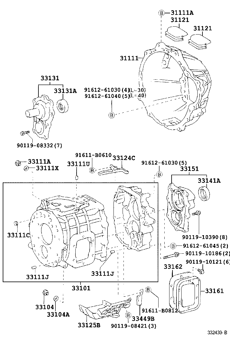 DYNA TOYOACE | CLUTCH HOUSING TRANSMISSION CASE MTM