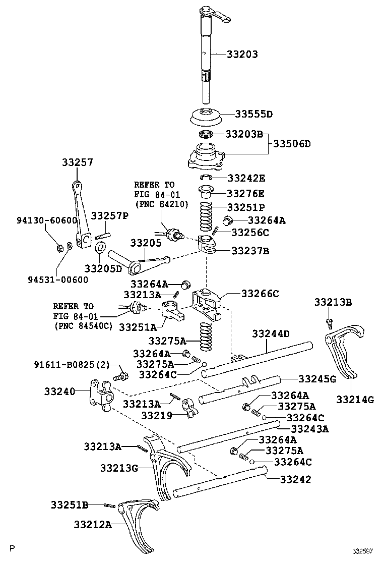  DYNA TOYOACE |  GEAR SHIFT FORK LEVER SHAFT MTM