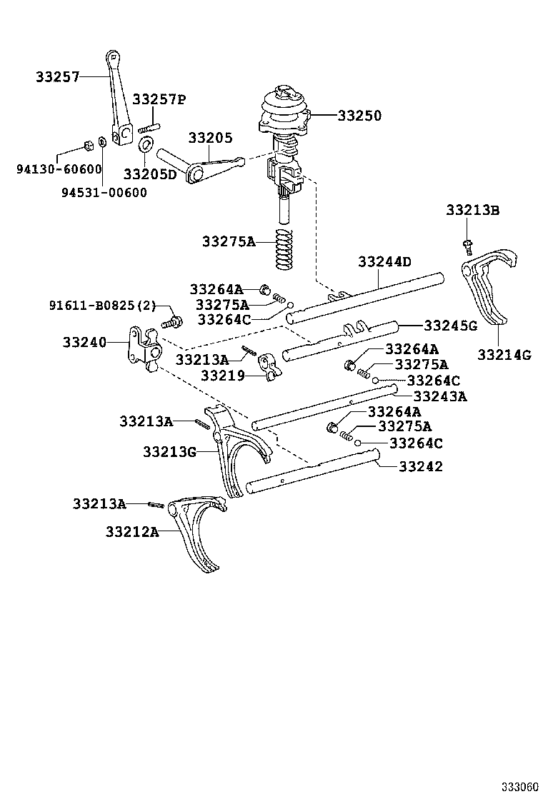  QUICK DELI URBAN SUP |  GEAR SHIFT FORK LEVER SHAFT MTM