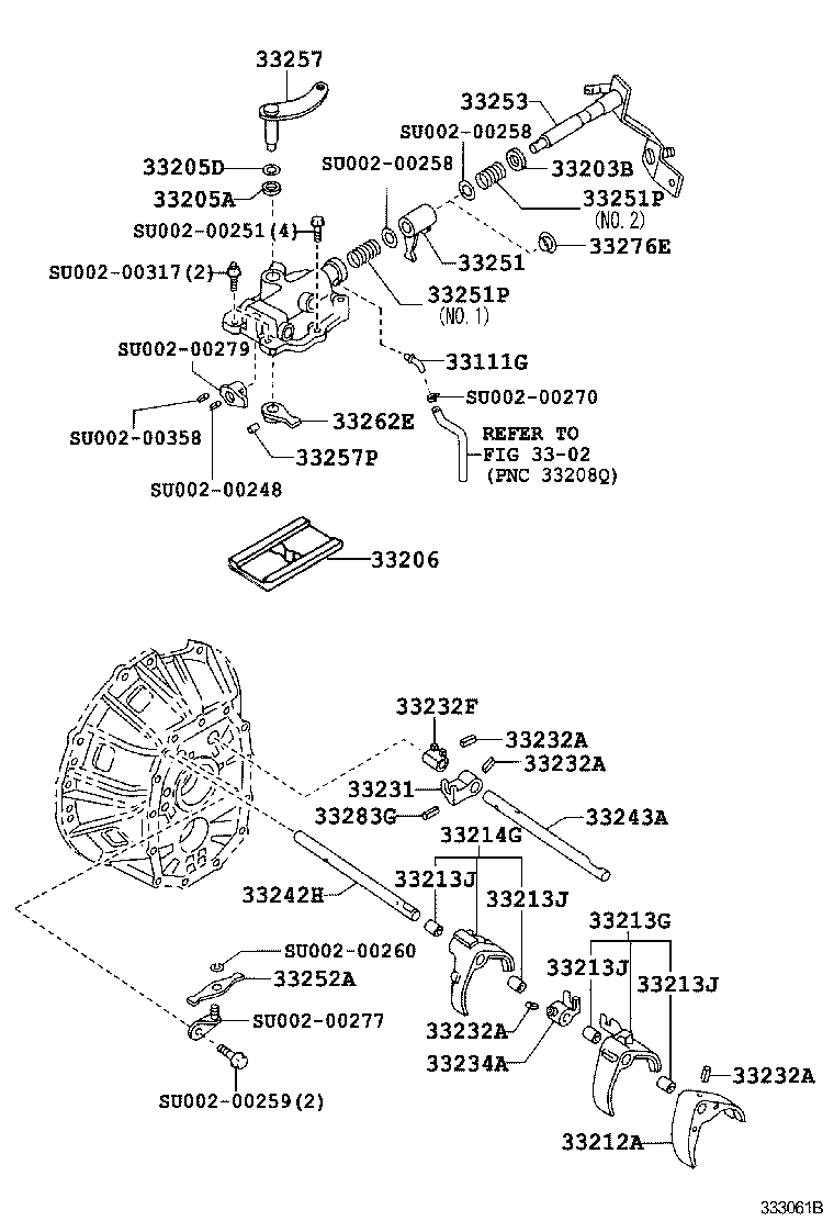  DYNA TOYOACE |  GEAR SHIFT FORK LEVER SHAFT MTM