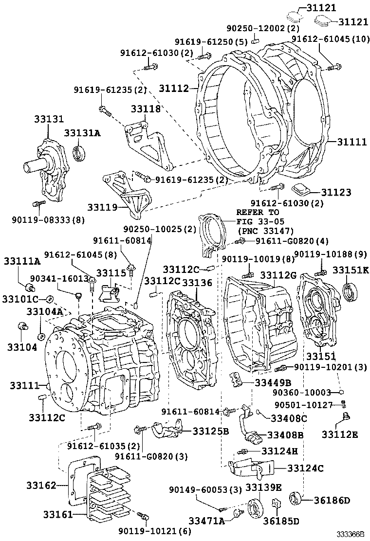  DYNA TOYOACE |  CLUTCH HOUSING TRANSMISSION CASE MTM
