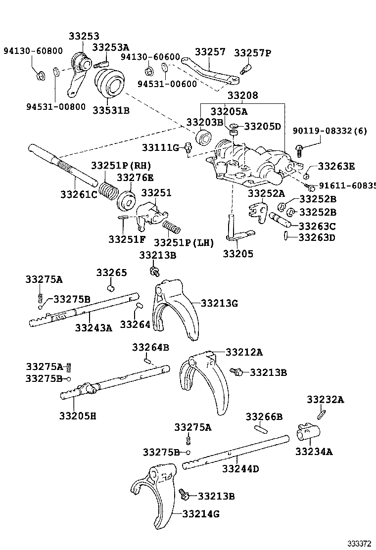  DYNA TOYOACE |  GEAR SHIFT FORK LEVER SHAFT MTM