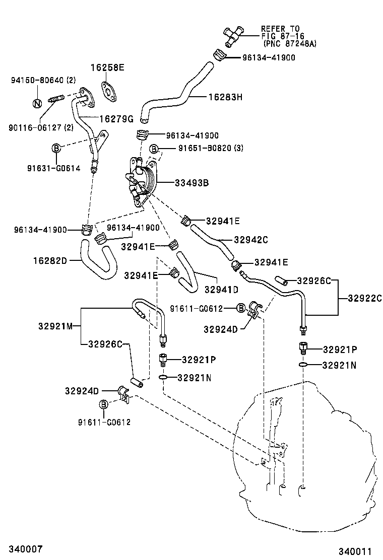  WISH |  OIL COOLER TUBE CVT