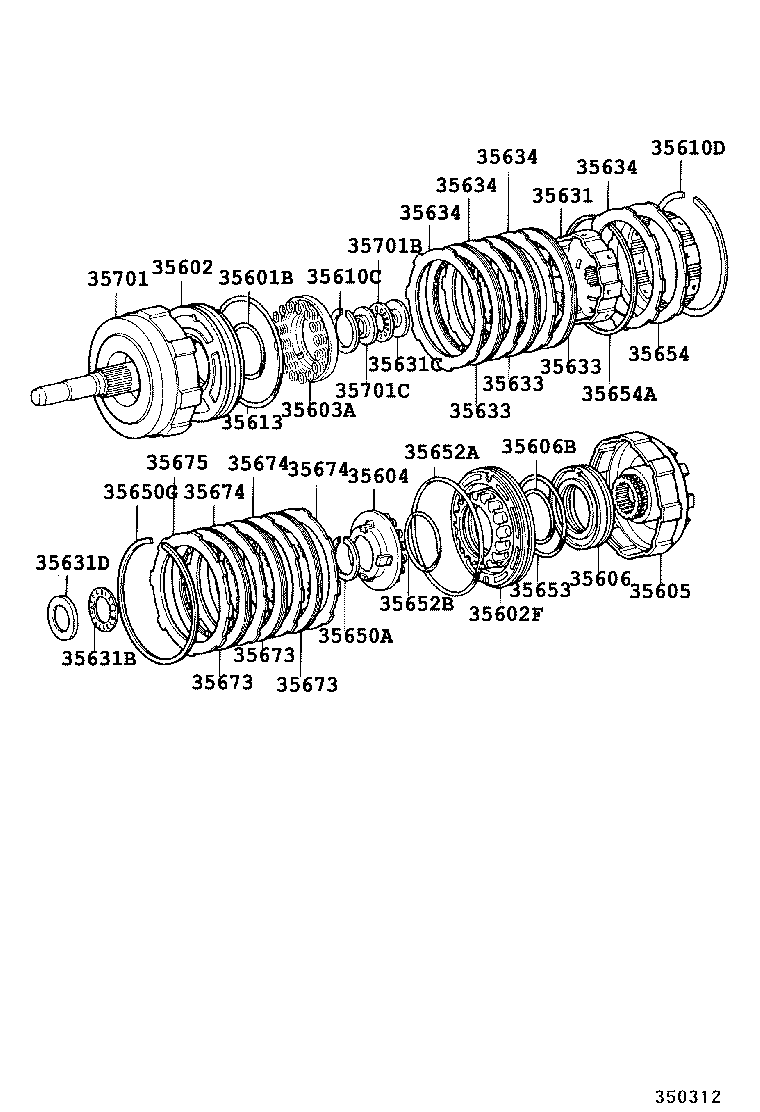 LITE TOWNACE NOAH V | BRAKE BAND MULTIPLE DISC CLUTCH ATM