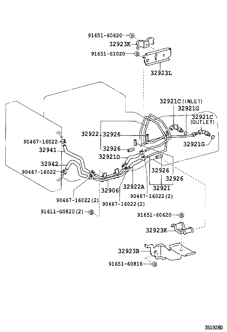  LITE TOWNACE |  OIL COOLER TUBE ATM