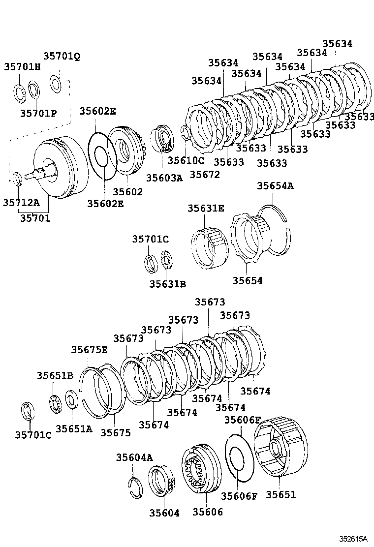 DYNA TOYOACE | BRAKE BAND MULTIPLE DISC CLUTCH ATM