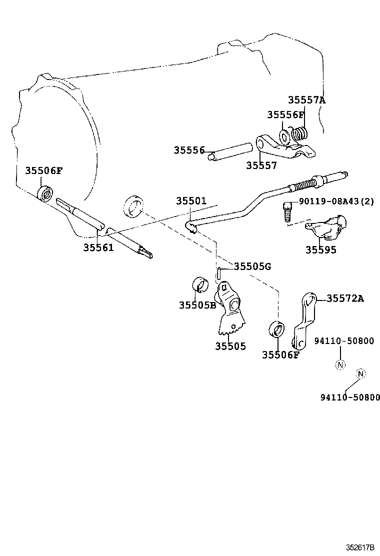 DYNA TOYOACE | THROTTLE LINK VALVE LEVER ATM
