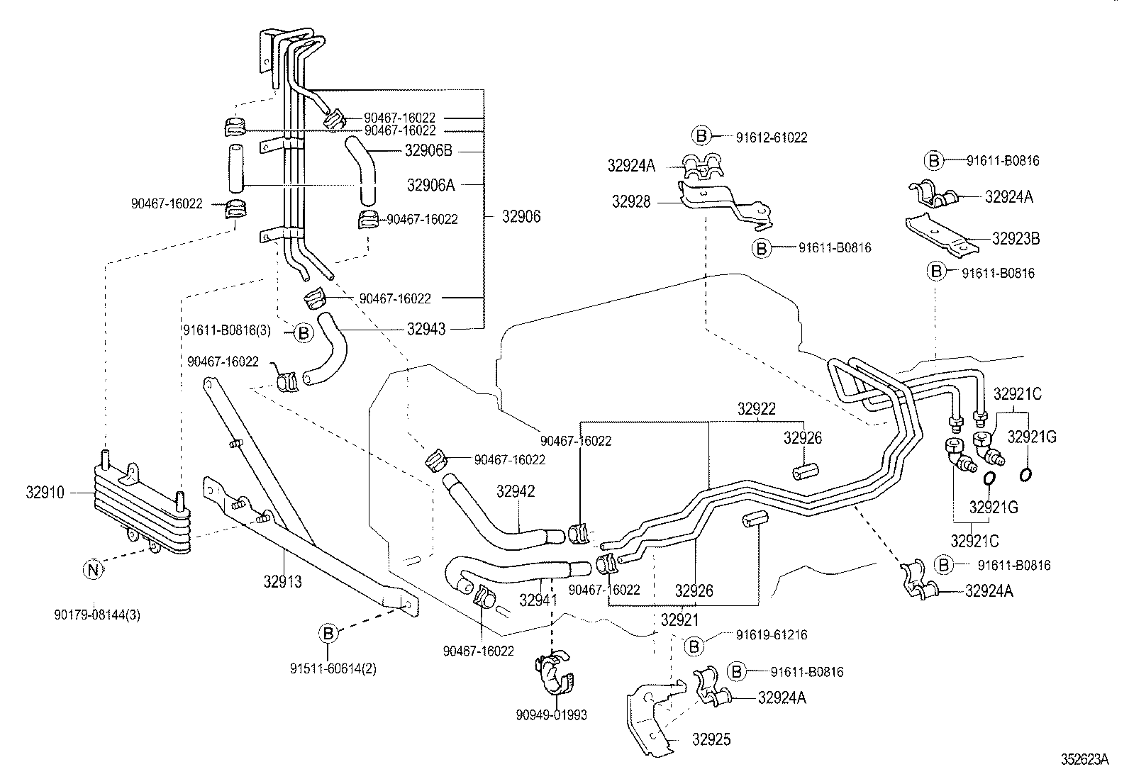  DYNA TOYOACE |  OIL COOLER TUBE ATM