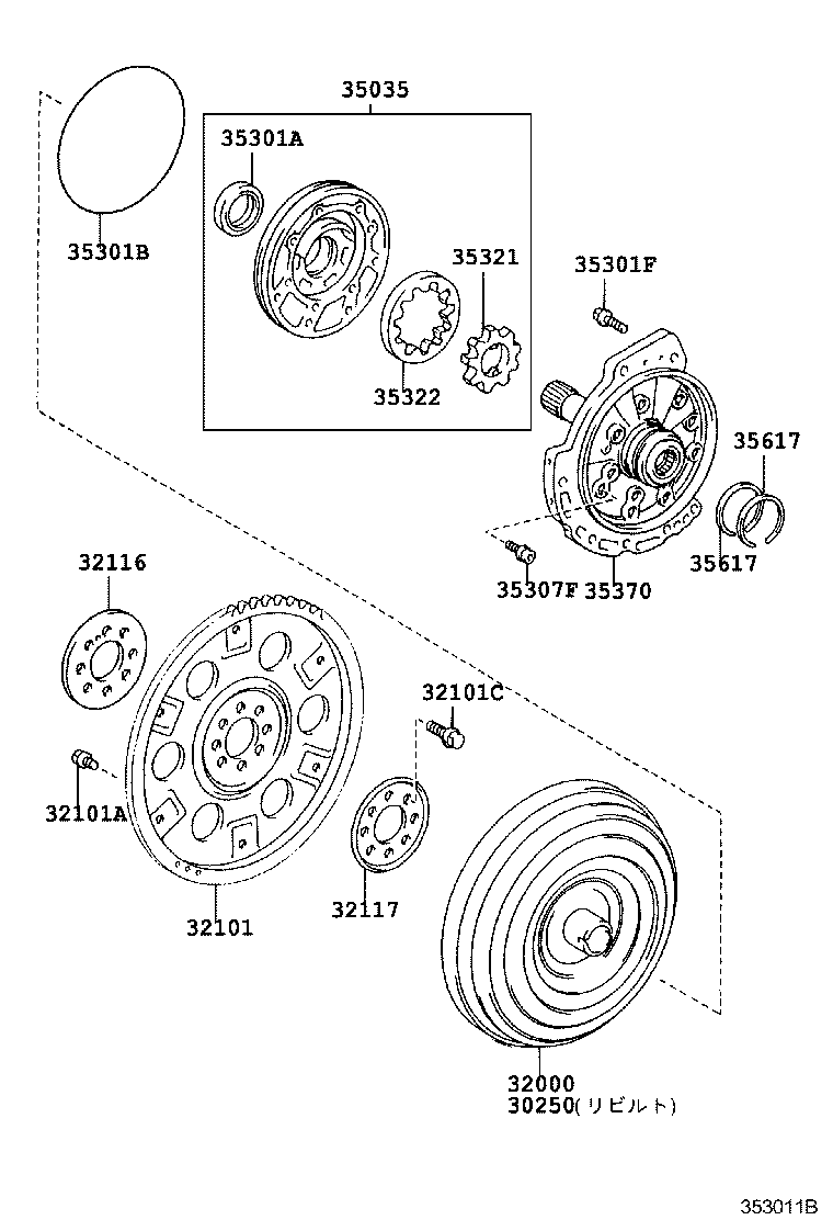 ALPHARD G V | TORQUE CONVERTER FRONT OIL PUMP CHAIN ATM