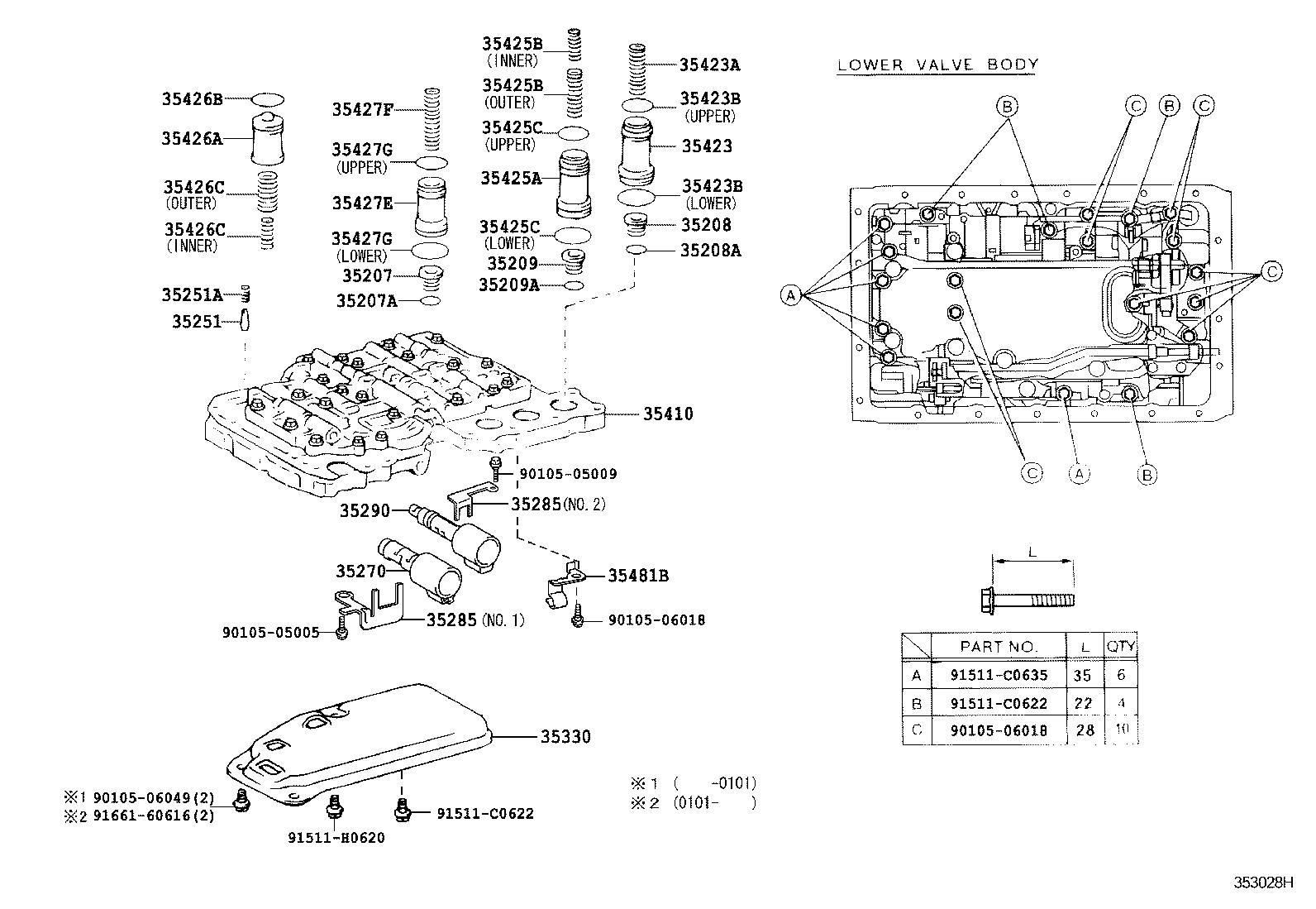  MARK 2 MARK 2 BLIT |  VALVE BODY OIL STRAINER ATM