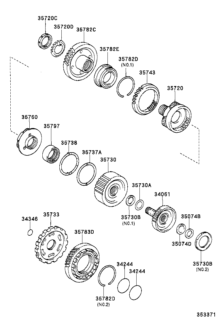  AVENSIS |  PLANETARY GEAR REVERSE PISTON COUNTER GEAR ATM