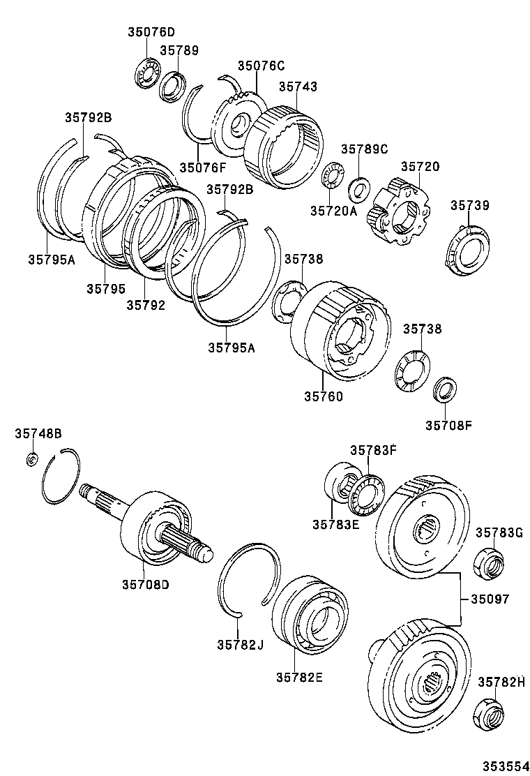  NOAH VOXY |  PLANETARY GEAR REVERSE PISTON COUNTER GEAR ATM
