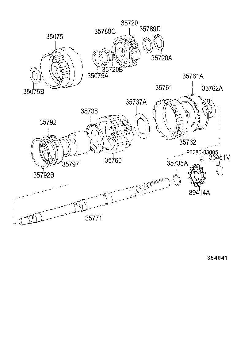 LAND CRUISER PRADO | PLANETARY GEAR REVERSE PISTON COUNTER GEAR ATM