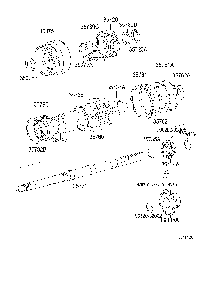  HILUX SURF |  PLANETARY GEAR REVERSE PISTON COUNTER GEAR ATM