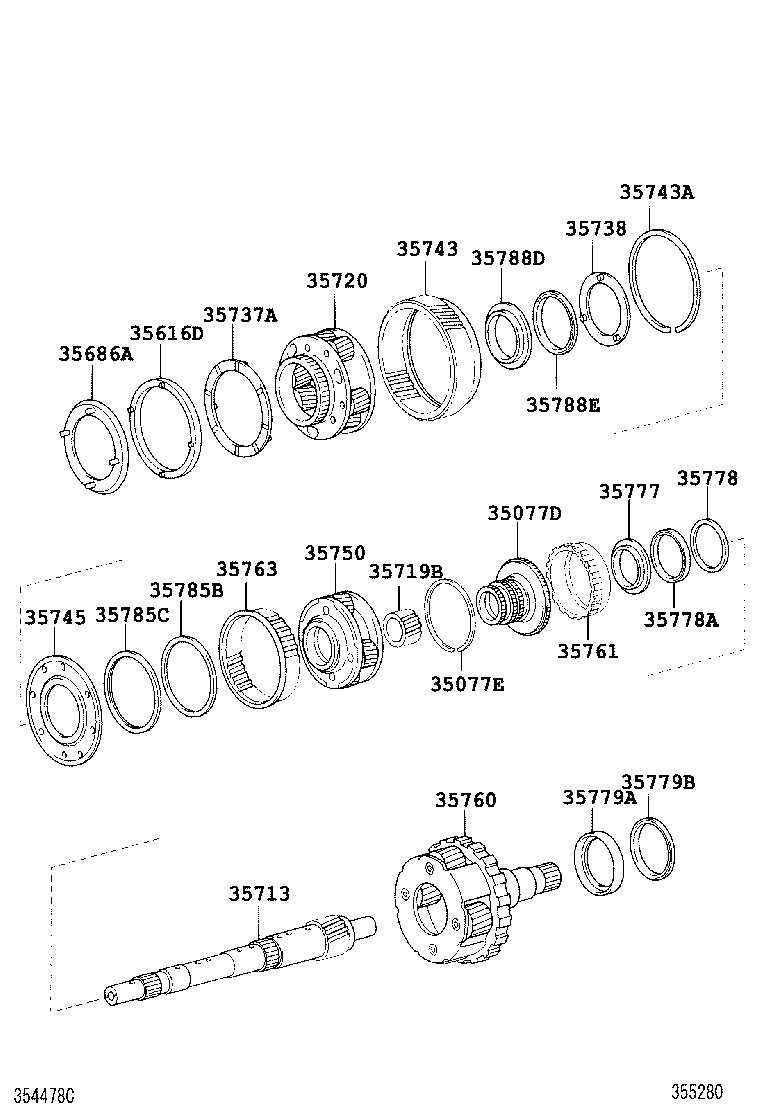  LAND CRUISER PRADO |  PLANETARY GEAR REVERSE PISTON COUNTER GEAR ATM