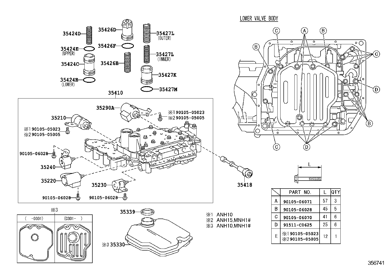  ALPHARD G V |  VALVE BODY OIL STRAINER ATM