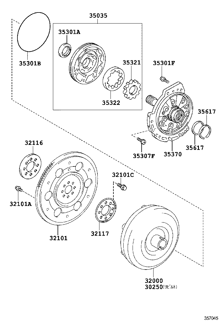 HARRIER | TORQUE CONVERTER FRONT OIL PUMP CHAIN ATM