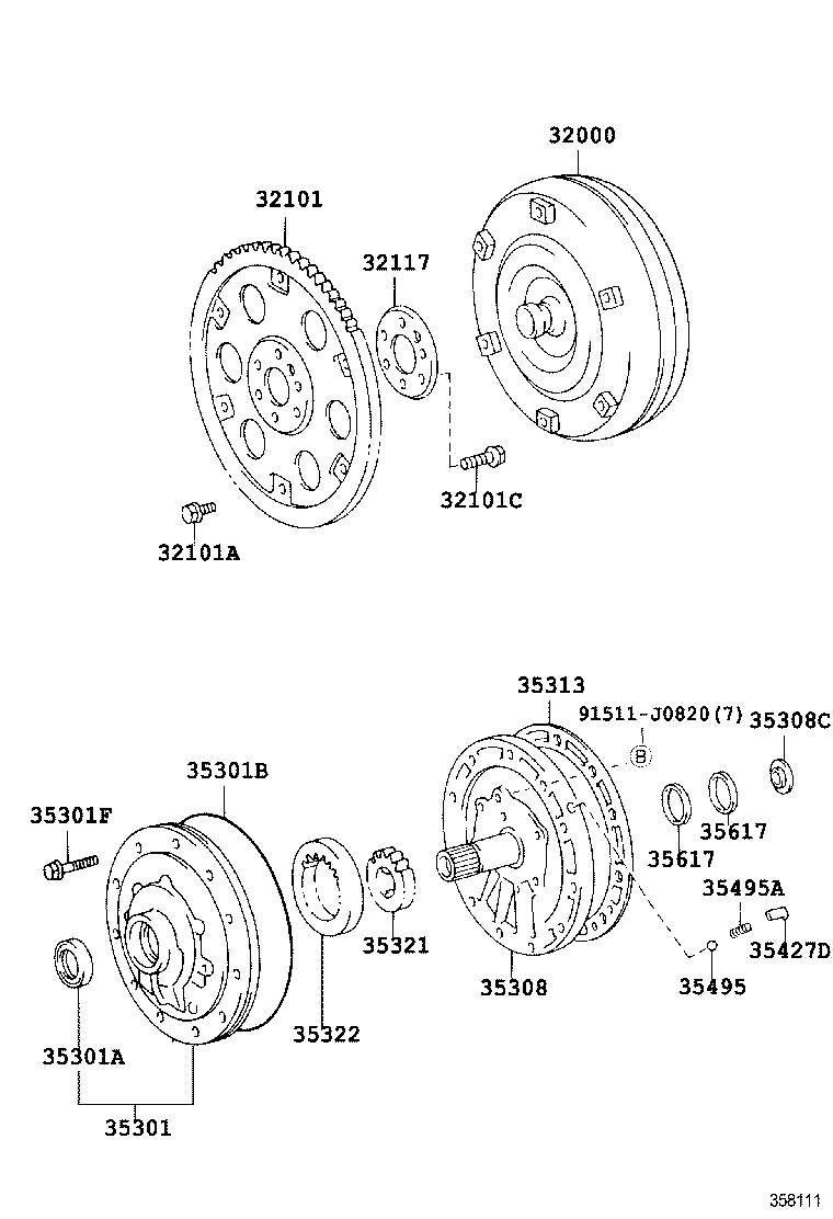 DYNA TOYOACE | TORQUE CONVERTER FRONT OIL PUMP CHAIN ATM