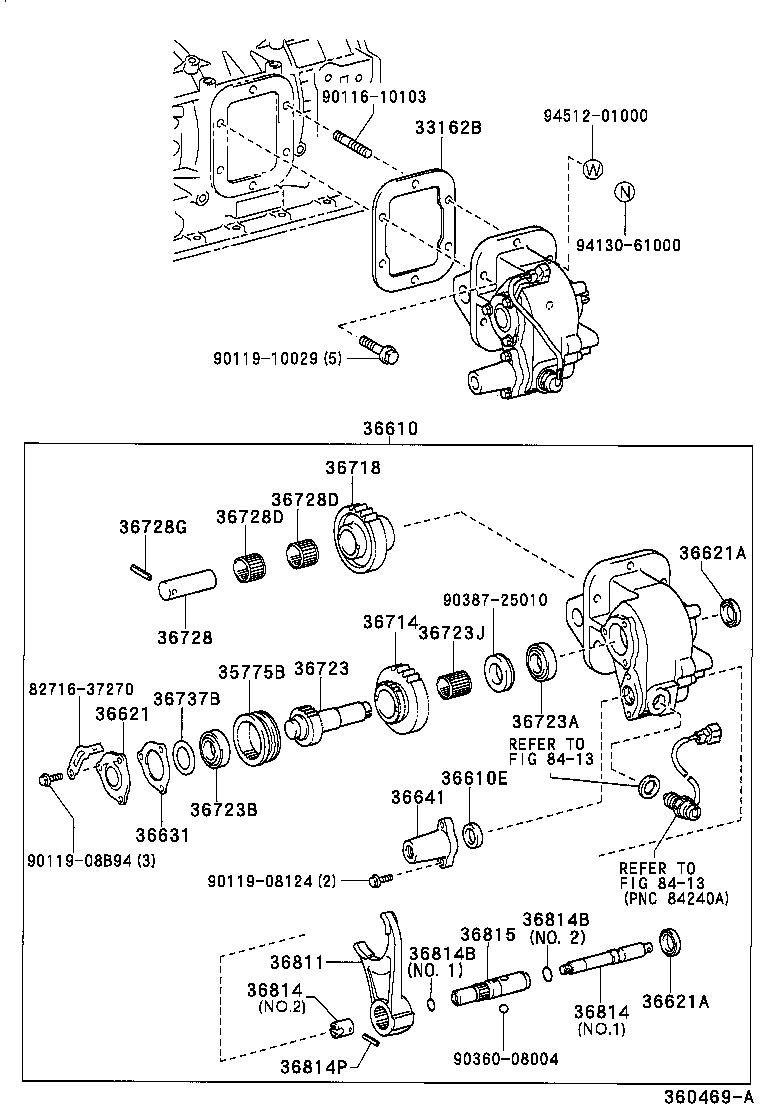  DYNA TOYOACE |  POWER TAKE OFF CASE GEAR