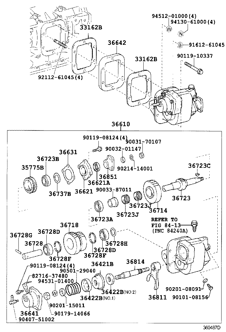  DYNA TOYOACE |  POWER TAKE OFF CASE GEAR