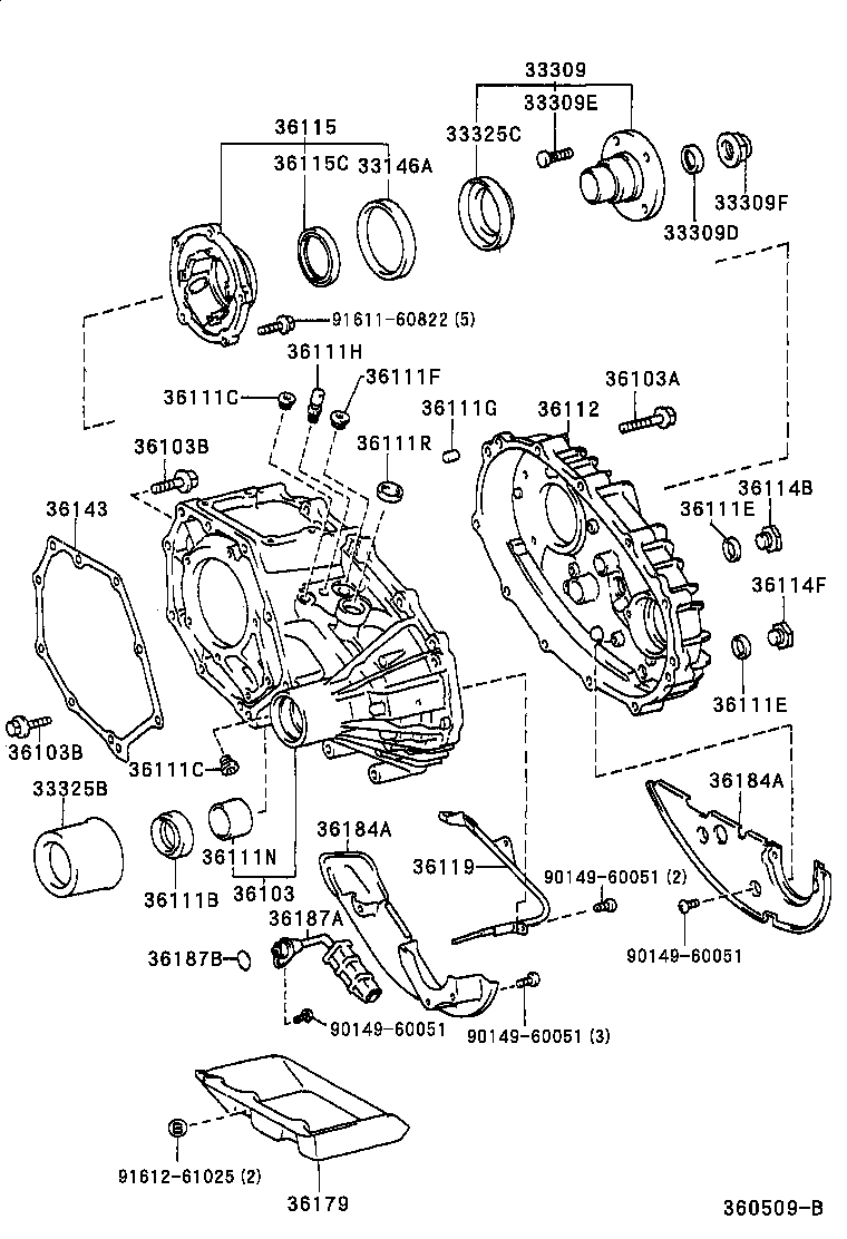  LITE TOWNACE |  TRANSFER CASE EXTENSION HOUSING