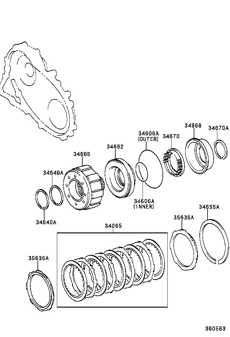  PROGRES |  TRANSFER DIRECT CLUTCH LOW BRAKE SUPPORT
