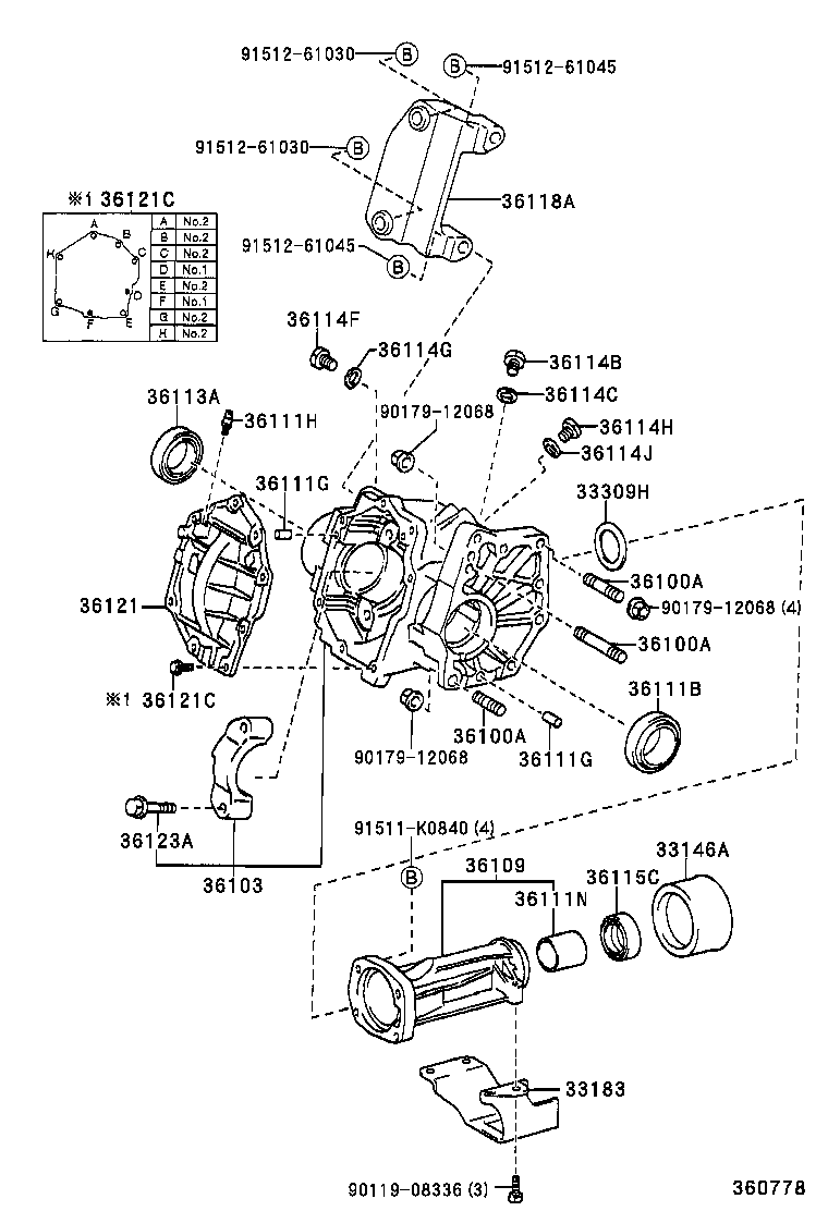  CALDINA |  TRANSFER CASE EXTENSION HOUSING