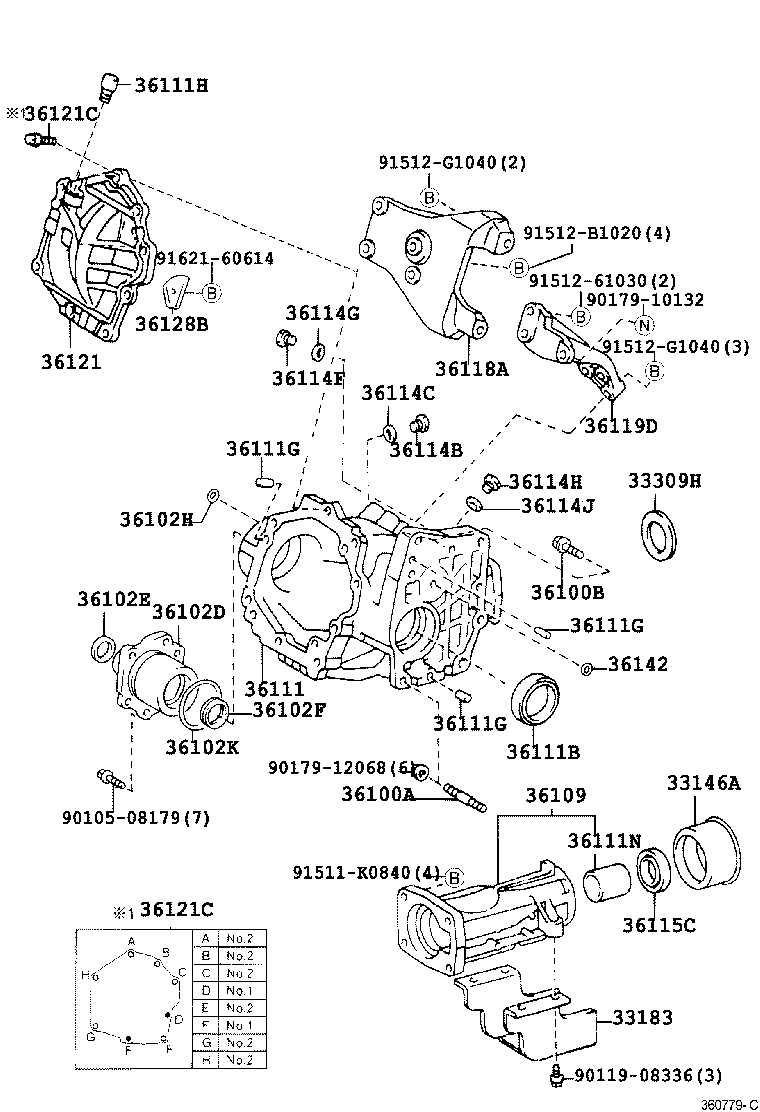  CALDINA |  TRANSFER CASE EXTENSION HOUSING